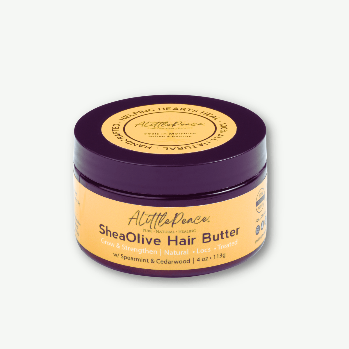 SheaOlive Hair Butter | Spearmint & Cedarwood - ALittlePeace