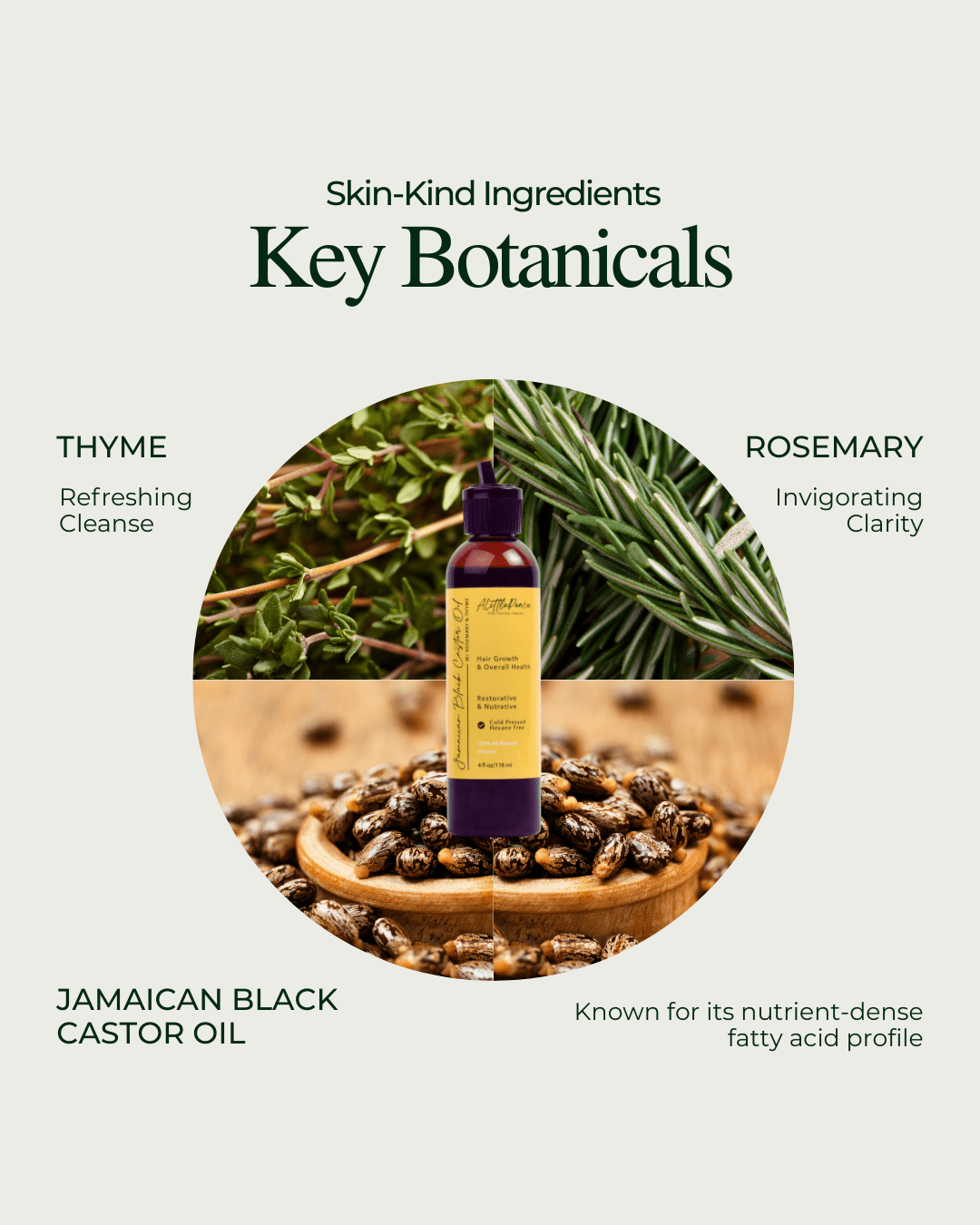 Organic Jamaican Black Castor Oil | Rosemary &amp; Thyme - ALittlePeace