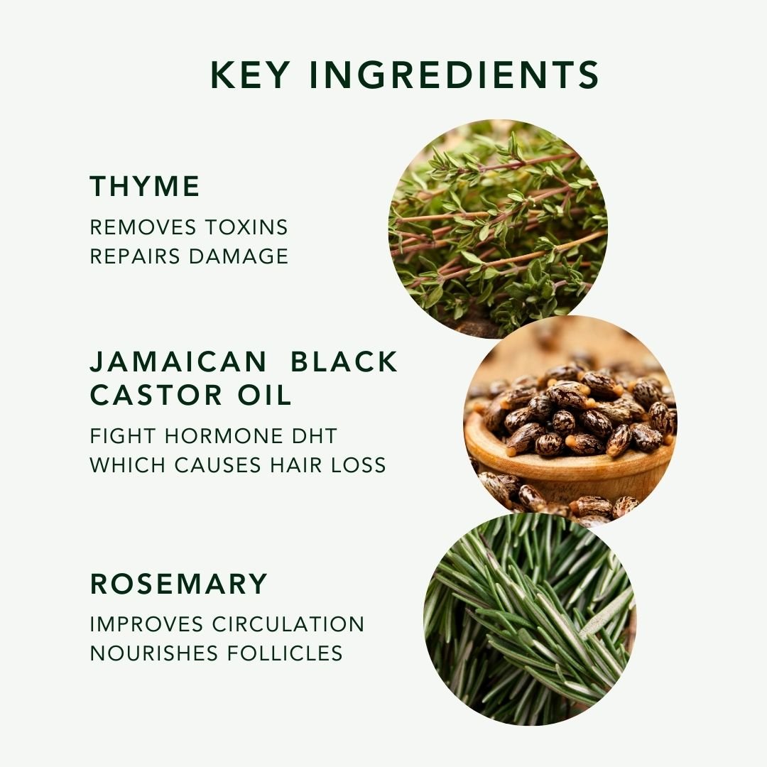 Organic Jamaican Black Castor Oil w/Rosemary &amp; Thyme 4oz - ALittlePeace