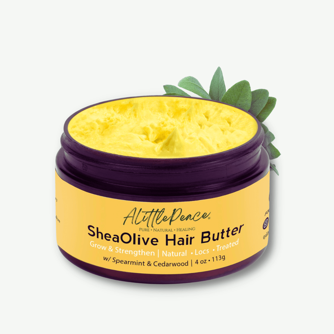 SheaOlive Hair Butter | Spearmint &amp; Cedarwood - ALittlePeace